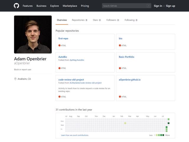 GitHub profile